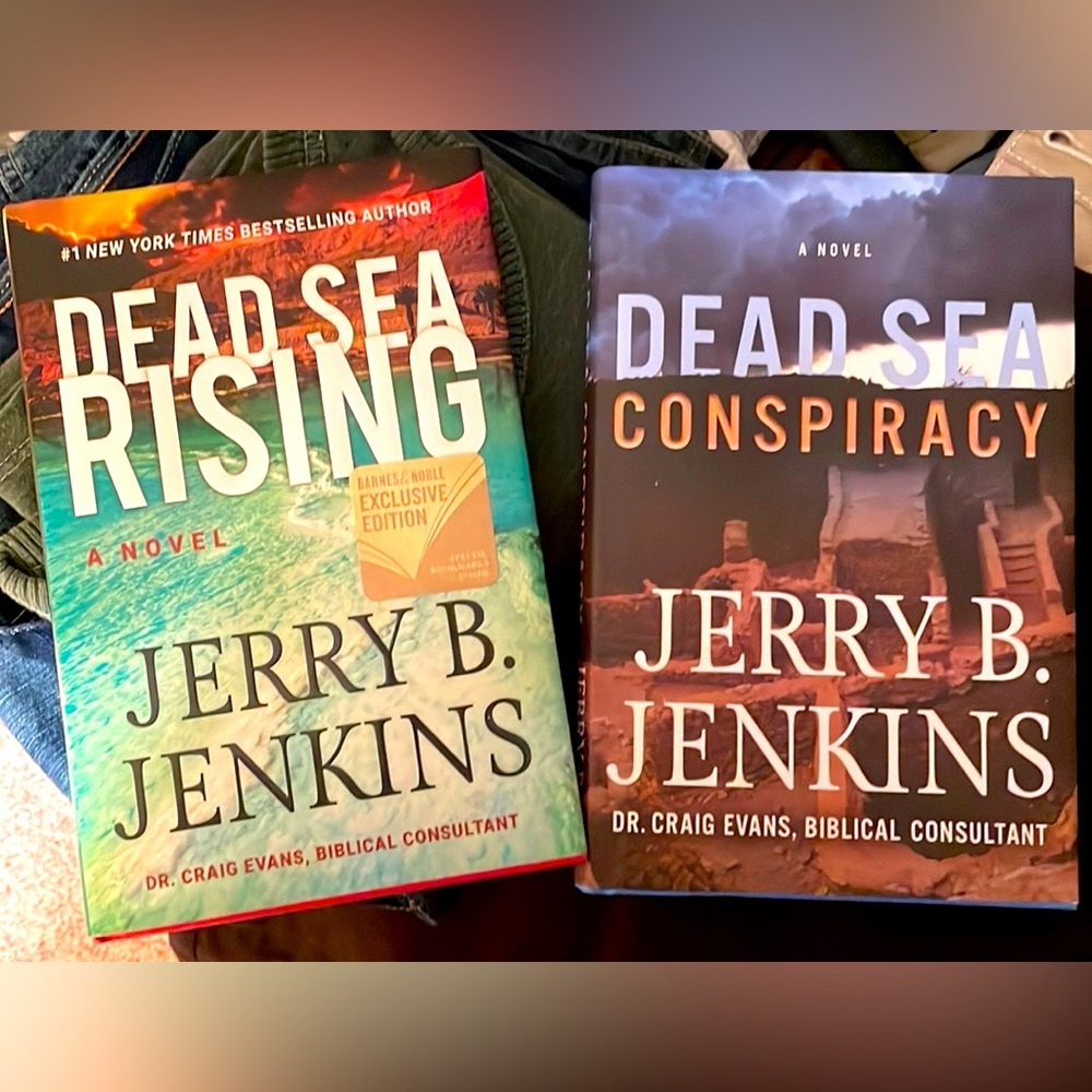 Biblical adventure fiction- Jerry B Jenkins “Dead Sea” series of 2 hardbacks